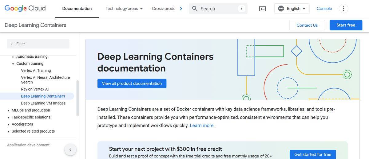 Google Deep Learning Containers