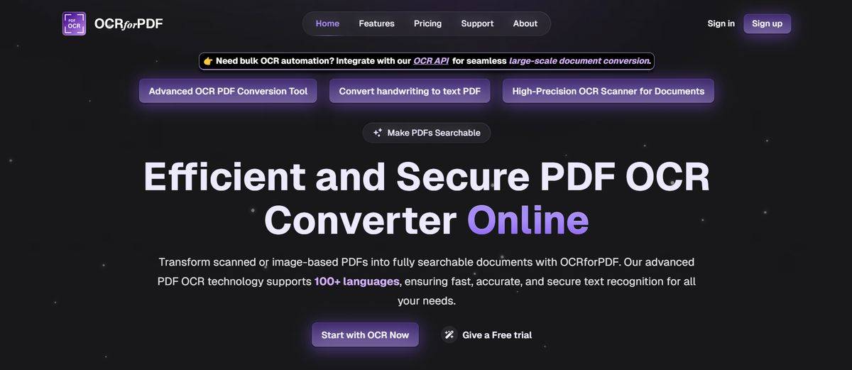 OCR for PDF