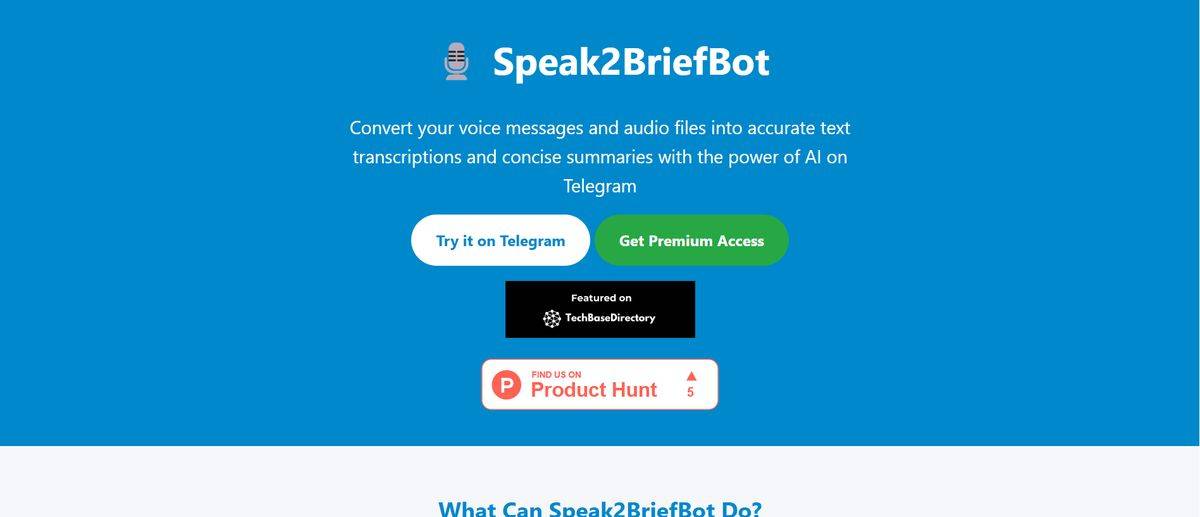 Speak2 Brief Bot