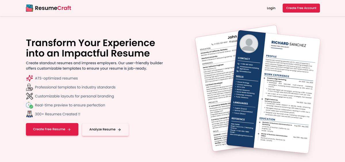 Resume Craft AI Reviews 2026, Alternatives, Pricing & Use cases