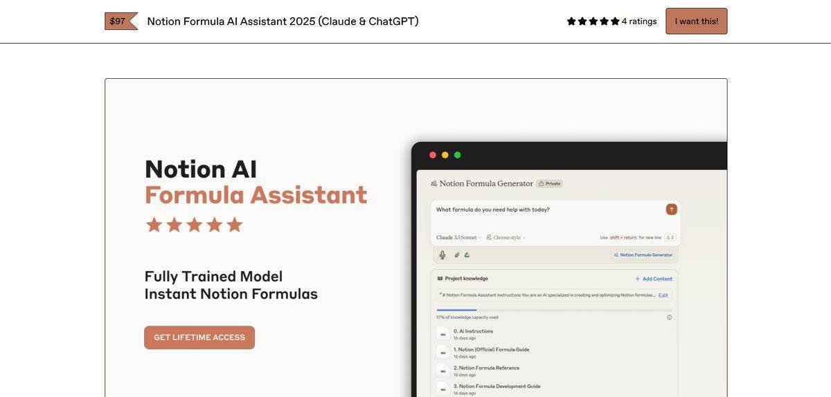 Notion Formula AI Assistant