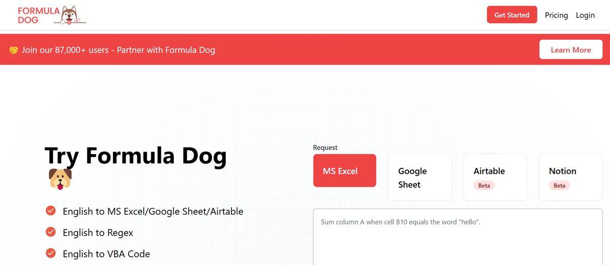 Formula Dog