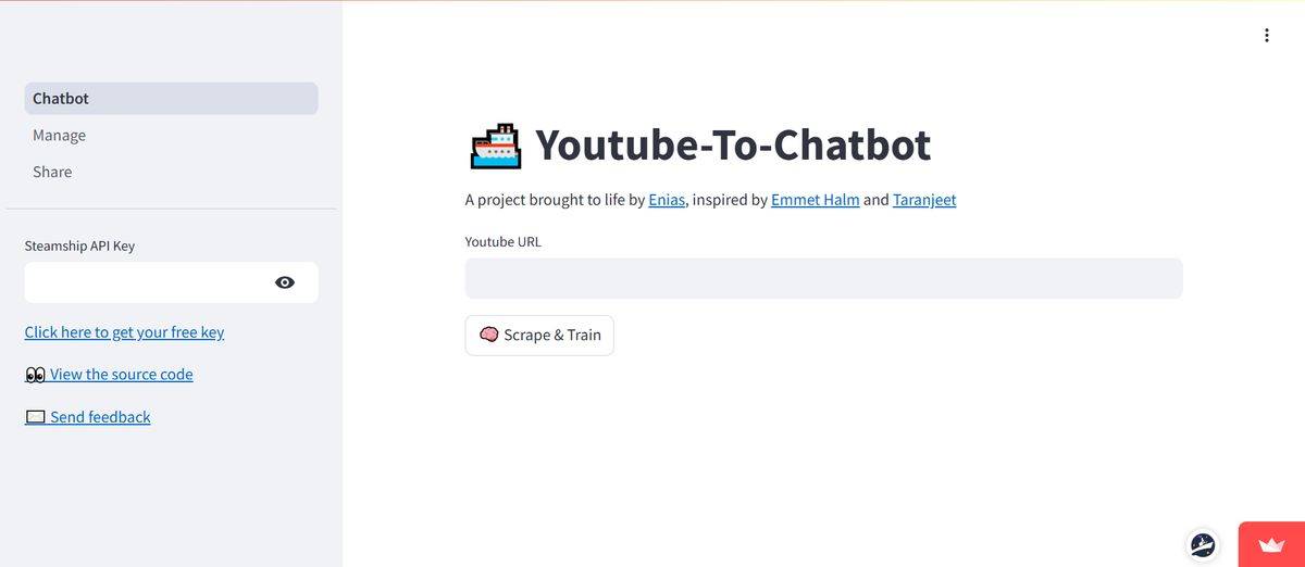 YouTube to Chatbot