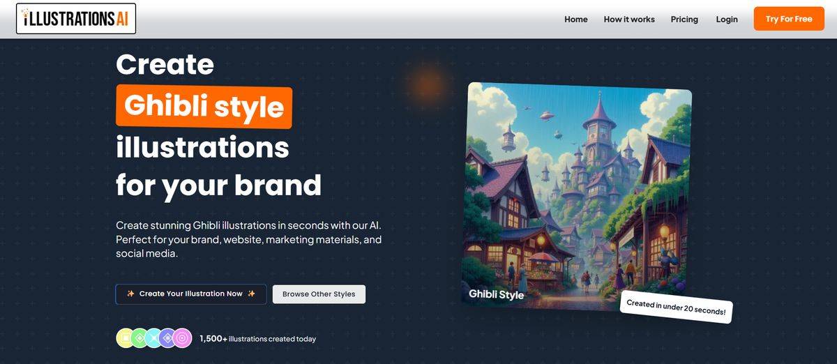 Create Ghilbi illustration