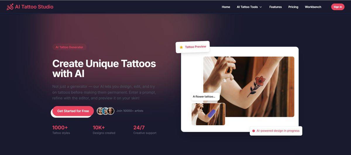 AI Tattoo Studio