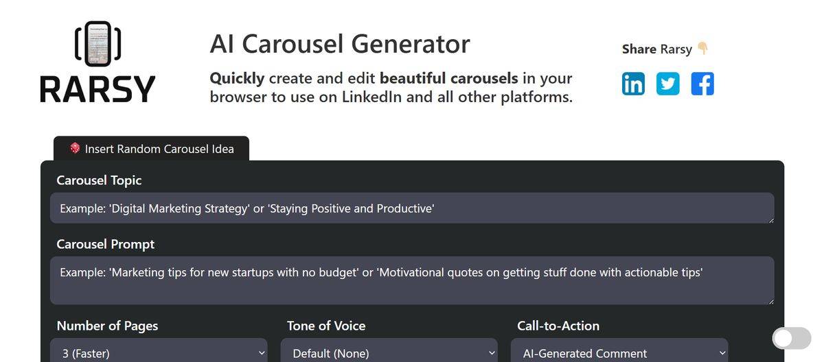 Carousel Generator