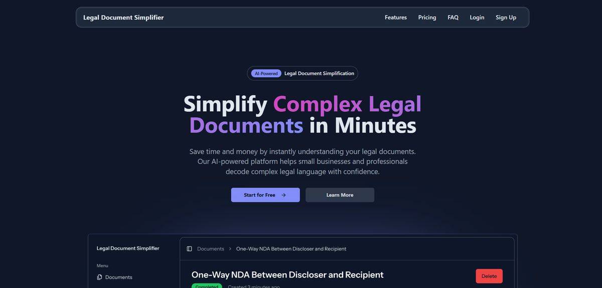 Legal Document Simplifier
