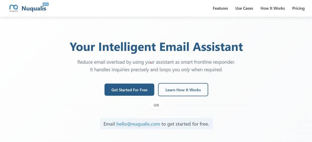 Nuqualis A.I Powered Email Assistant