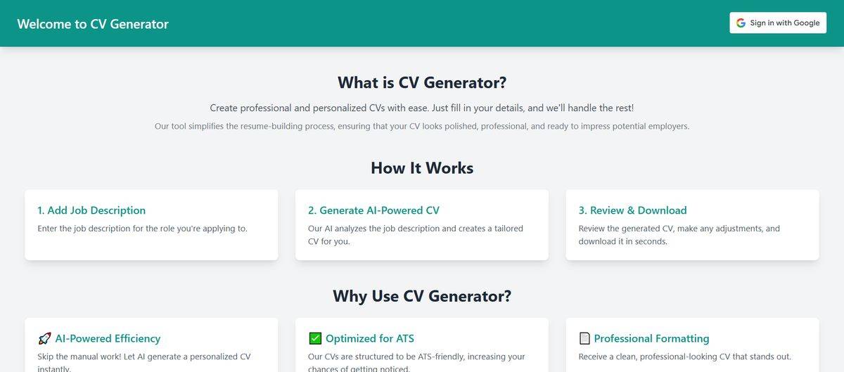 AI CV Generator AI Reviews 2026, Alternatives, Pricing & Use cases